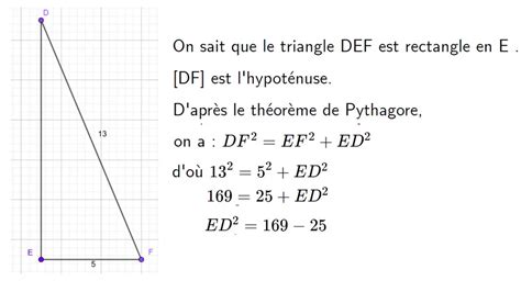comment calculer pythagore avec x